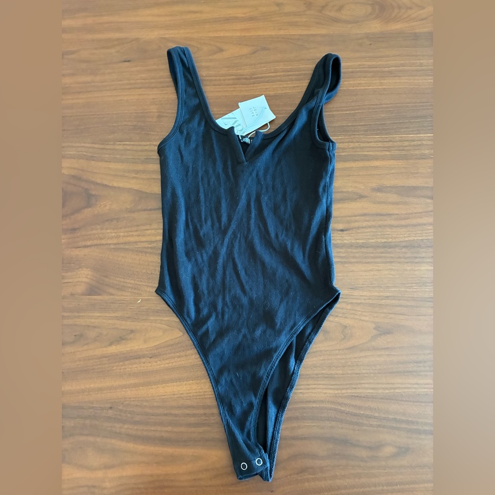 Zara NWT black tank bodysuit